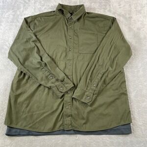 Vertx Guardian Stretch Shirt Mens 2XL Green Tactical Snap Concealed Carry